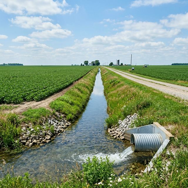 Agricultural drainage and irrigation system